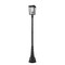 Z-Lite Seoul 2 Light Outdoor Post Mounted Fixture, Black & Clear 571PHBR-564P-BK - alternate 1